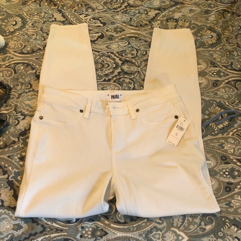Paige Verdugo Ankle Jeans Ivory White